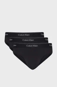 Мужские черные брифы (3 шт) HIP BRIEF Черный M Calvin Klein LV00NB4388