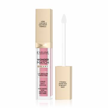 Матовая жидкая помада для губ Eveline Cosmetics Wonder Match Creamy Liquid Matt Lipstick 01 Angel Rose, 6.8 мл Матовая жидкая помада для губ Eveline Cosmetics Wonder Match Creamy Liquid Matt Lipstick 01 Angel Rose, 6.8 мл