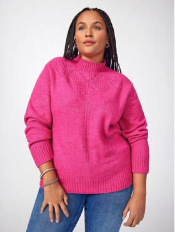 ONLY Carmakoma Гольф 15296580 Рожевий Regular Fit ONLY Carmakoma Гольф 15296580 Рожевий Regular Fit