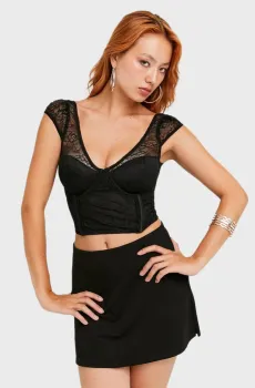 Женский черный топ Черный M Tally Weijl STSPEAMANDA