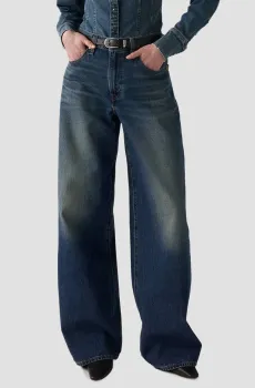 Женские темно-синие джинсы Xl Straight Синий 28-29 Levi’s® A8701;0030