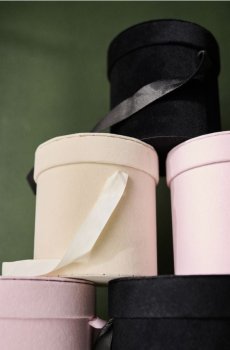 Круглий декоративний flowerbox з ручкою - кремовий