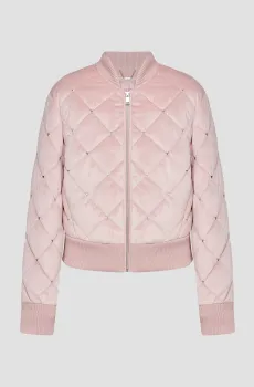 Женский розовый бомбер Розовый L Guess W3YL08.WFIS0;G4B0