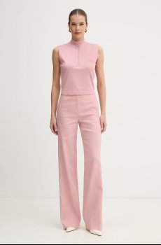 iBlues брюки straight женские с добавлением льна CANALE