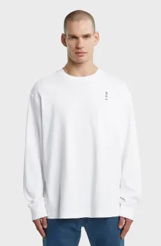 Мужской белый лонгслив Back Белый XL G-Star RAW D26835,D976