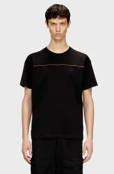 Мужская черная футболка T-NORM-PIPING Черный XL Diesel A21118 0NIAX