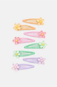 Заколки для волосся з квітами 8 упаковка - різнобарвний