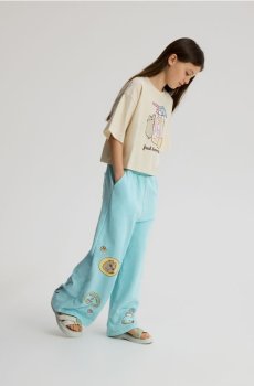 Reserved - Трикотажні штани Pusheen - світло-бірюзовий - 140HN-60X
