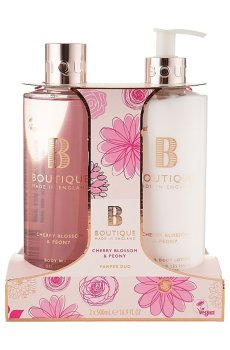 Набор Grace Cole Boutique Cherry Blossom & Peony Pamper Duo (лосьон для рук и тела, 500 мл + гель для душа, 500 мл)