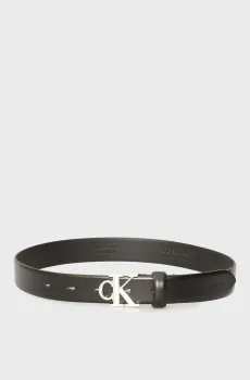 Женский черный кожаный ремень BUCKLE Черный 90 Calvin Klein LV04F7054G