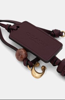 Кожаный брелок Coach