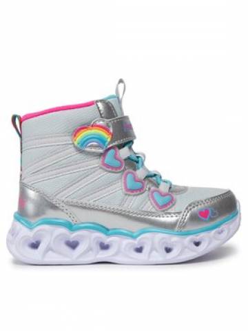 Skechers Чоботи Heart Lights Sweet Styling 302668L/SMLT Срібний Skechers Чоботи Heart Lights Sweet Styling 302668L/SMLT Срібний