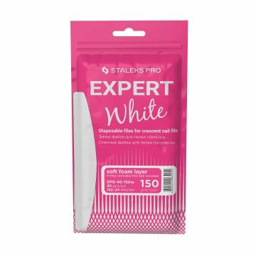 Сменные файлы для пилы полумесяц на мягкой основе Staleks PRO Expert 40, белые, 150 грит, 30 шт Сменные файлы для пилы полумесяц на мягкой основе Staleks PRO Expert 40, белые, 150 грит, 30 шт