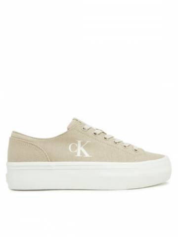 Calvin Klein Jeans Кросівки Vulc Flatform Low Cv Mg YW0YW01763 Бежевий Calvin Klein Jeans Кросівки Vulc Flatform Low Cv Mg YW0YW01763 Бежевий