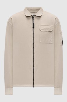 Серая рубашка с логотип патч