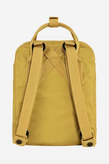 Рюкзак Fjallraven Kanken Mini цвет жёлтый маленький с аппликацией F23561.135-135 Рюкзак Fjallraven Kanken Mini цвет жёлтый маленький с аппликацией F23561.135-135