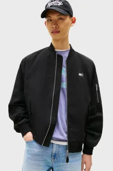 Мужской черный бомбер COTTON Черный M Tommy Jeans DM0DM21674