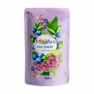 Жидкое крем-мыло MonAmi Acai Yogurt Cream Soap, 460 мл (дойпак) Жидкое крем-мыло MonAmi Acai Yogurt Cream Soap, 460 мл (дойпак)