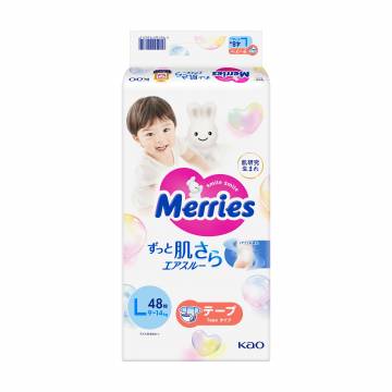 Подгузники Merries размер L, 9-14 кг, 48 шт Подгузники Merries размер L, 9-14 кг, 48 шт