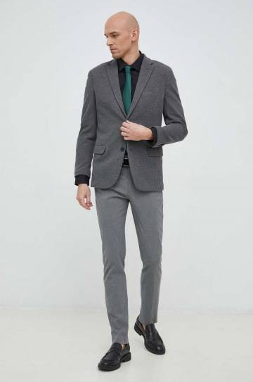 Хлопковая рубашка Seidensticker мужская цвет чёрный slim классический воротник Хлопковая рубашка Seidensticker мужская цвет чёрный slim классический воротник