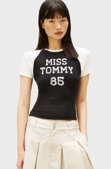 Женская футболка SLIM MISS TOMMY Разноцветный S Tommy Jeans DW0DW22536