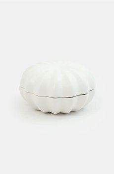 Керамічна коробка для зберігання з кришкою - білий
