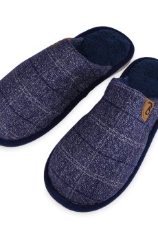 Мужские комнатные тапочки 2Step закрытые, синие, размер 45-46 (WMSL2025-8-Bl)
