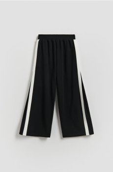 Reserved - Трикотажні штани з лампасами - чорний - 454JZ-99X