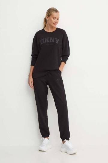 Спортивные штаны Dkny цвет чёрный однотонные DP4P3471 Спортивные штаны Dkny цвет чёрный однотонные DP4P3471