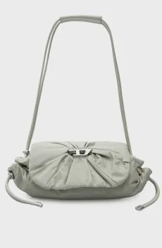 Женская светло-серая кожаная сумка SCRUNCH-D Серый ONESIZE Diesel X10331 P1003