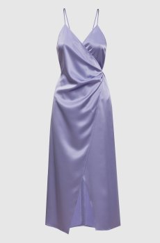 Фиолетовое платье миди Apron на запах
