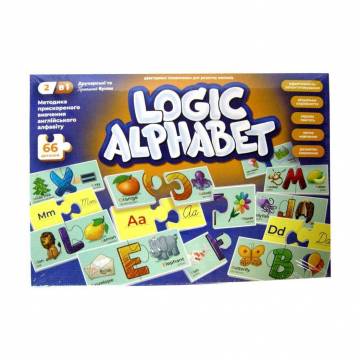 Развивающая игра-пазл Danko Toys Logic Alphabet, на украинском и английском языках, от 3 лет, 66 элементов (G-LoA-01-04U) Развивающая игра-пазл Danko Toys Logic Alphabet, на украинском и английском языках, от 3 лет, 66 элементов (G-LoA-01-04U)