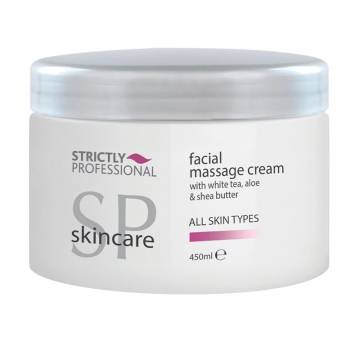 Крем для массажа лица Strictly Professional SP Skincare Facial Massage Cream с маслом ши, белым чаем и алоэ вера, 450 мл Крем для массажа лица Strictly Professional SP Skincare Facial Massage Cream с маслом ши, белым чаем и алоэ вера, 450 мл
