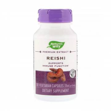 Экстракт грибов Рейши Natures Way Reishi Standardized 376 мг, 100 капсул Экстракт грибов Рейши Natures Way Reishi Standardized 376 мг, 100 капсул