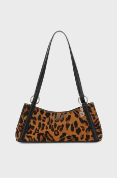 Женская рыжая кожаная сумка с узором Рыжий ONESIZE Guess HWLO75.29180;LEO