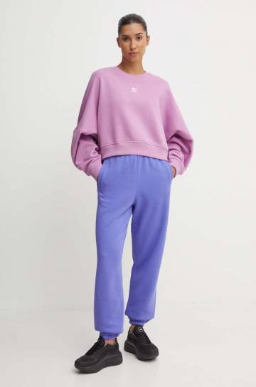 Кофта adidas Originals женская цвет фиолетовый однотонная IY2544 Кофта adidas Originals женская цвет фиолетовый однотонная IY2544
