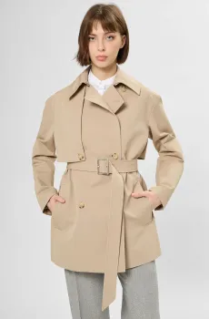 Женский бежевый плащ Бежевый 34 BOSS 50553185;275