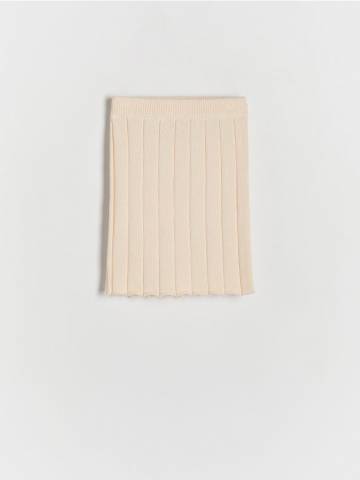 Reserved - Трикотажна спідниця в смужку - нюдовий - 9247X-02X