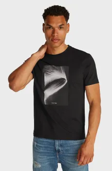 Мужская черная футболка FADED LIGHT GRAPHIC Черный XXL Calvin Klein K10K113797