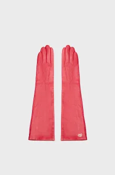Женские красные кожаные перчатки K AUTOGRAPH LONG EVE GLOVES Красный S Karl Lagerfeld A1W33102