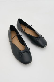 Reserved - Балетки з овечої шкіри - чорний - 426ID-99X