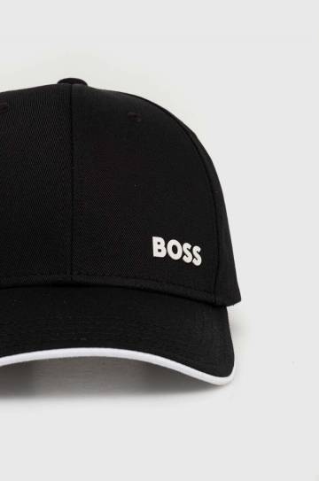 Хлопковая кепка Boss Green цвет чёрный с принтом 50519219 Хлопковая кепка Boss Green цвет чёрный с принтом 50519219