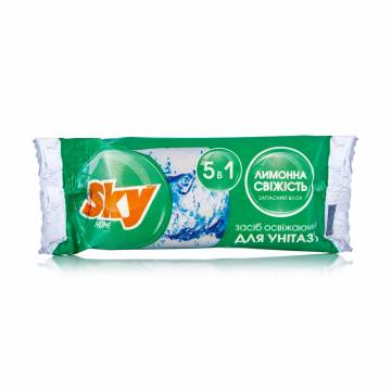 Сменный туалетный блок для туалета Sky Style Лимонная свежесть, 40 г Сменный туалетный блок для туалета Sky Style Лимонная свежесть, 40 г