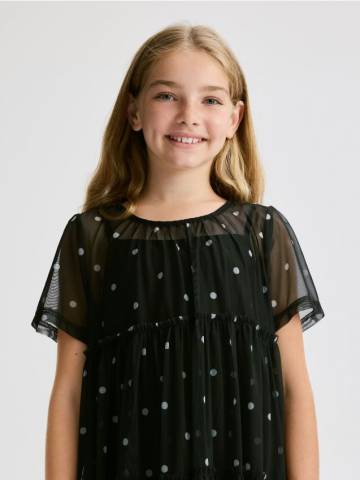 Reserved - Тюлева сукня - чорний - 234FW-99X