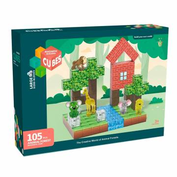 Конструктор My World Магнітні блоки з тваринками 105 деталей (CJ-4515483)