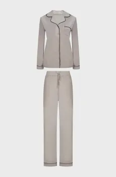 Женская бежевая пижама (рубашка, брюки) Бежевый 44 MARC&ANDRE W22-00SV300