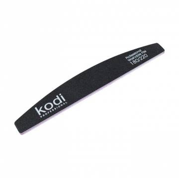 Пилка для ногтей Kodi Professional 180/220 грит полумесяц, черная, 178*28*4 мм Пилка для ногтей Kodi Professional 180/220 грит полумесяц, черная, 178*28*4 мм