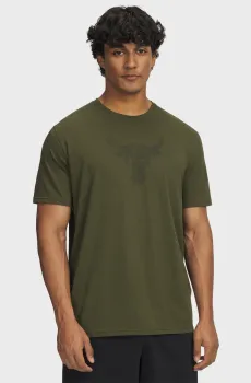 Мужская темно-зеленая футболка UA Pjt Rck Brahma Bull SS Зеленый S Under Armour 1383191-308