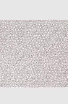 Серый платок-паше из шелка в узор горох