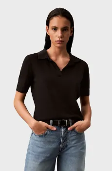 Женское черное поло REFINED Черный XXS Calvin Klein LV044B208G
